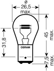 ����� 12V215W BAY15d OSRAM 7528 (50772)